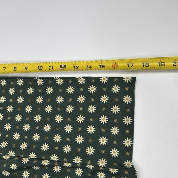 LuLaRoe Maxi Skirt Women's XL Green + White Floral Foldover waist Stretch - Picture 4 of 7